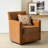 Tessler Leather Swivel Club Chair-1082113876