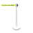 36" Retractable Belt Queue Safety Stanchion Barrier (6 White w/78" Caution Belt+SF+W Receiver)