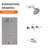 5 Inch Wall Mounted Tub Shower System 3 Handle Shower Faucet Set 6 Spray Brass Shower Trim Kit With Rough-In Valve-113619318
