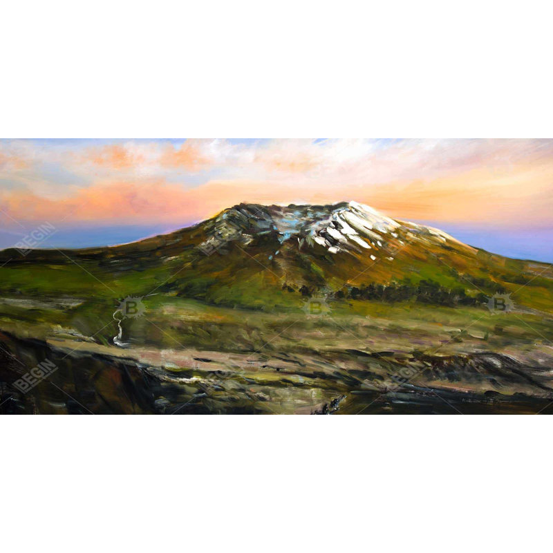 Mountainous view - 15.75"x31.50" Desk mat