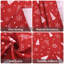 Red Round Christmas Tablecloth – Waterproof Snowflake Design, Wipe Clean, Washable Holiday Table Cover for Kitchen & Dining, 60 Inch Round