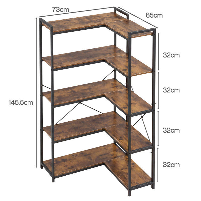 145.5cm H x 65cm W Particle Board / Chipboard Bookcase