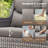 Simino Outdoor All-Weather PE Rattan Patio Loveseat With 5" Thick Cushions-690454302-690454299