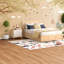 Lit plateforme en bois peu encombrant avec tiroirs de rangement, conception moderne