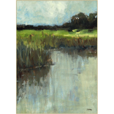 «Through the Marsh», peinture sur toile à cadre flottant