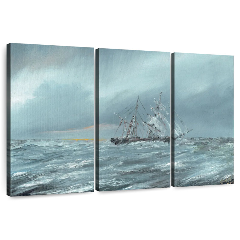 Le Mary Celeste à la dérive le 5 décembre 1872, H 20 po x l 33 po