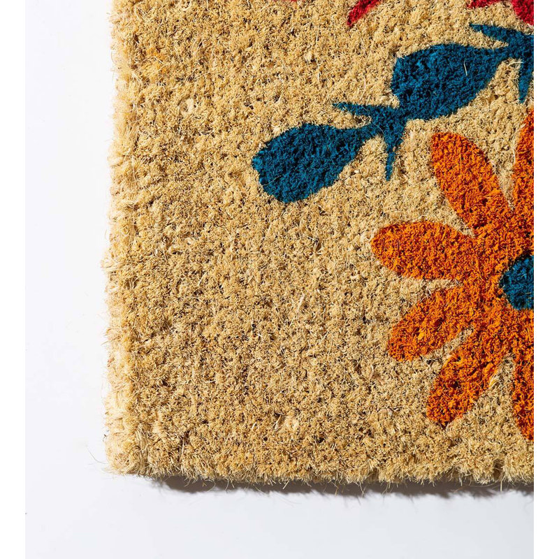 Otomi Mexican Peacock Coir Doormat