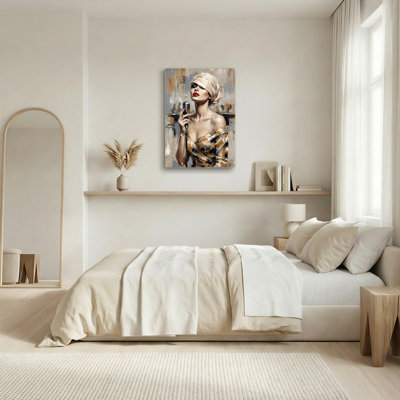 Art mural sur toile Gallery Wrap pour le salon, la chambre à coucher, le bureau ou le vestibule - décoration murale décorative avec portrait artistique
