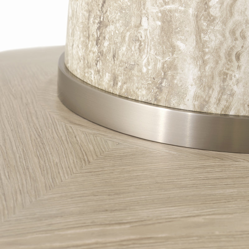 Lotus Bay 40" Round Gathering Table - Sand