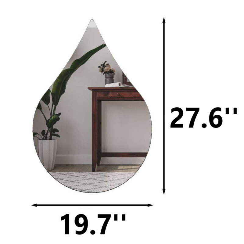 Miroir en forme de goutte unique 100% MDF écologique Flotale-E
