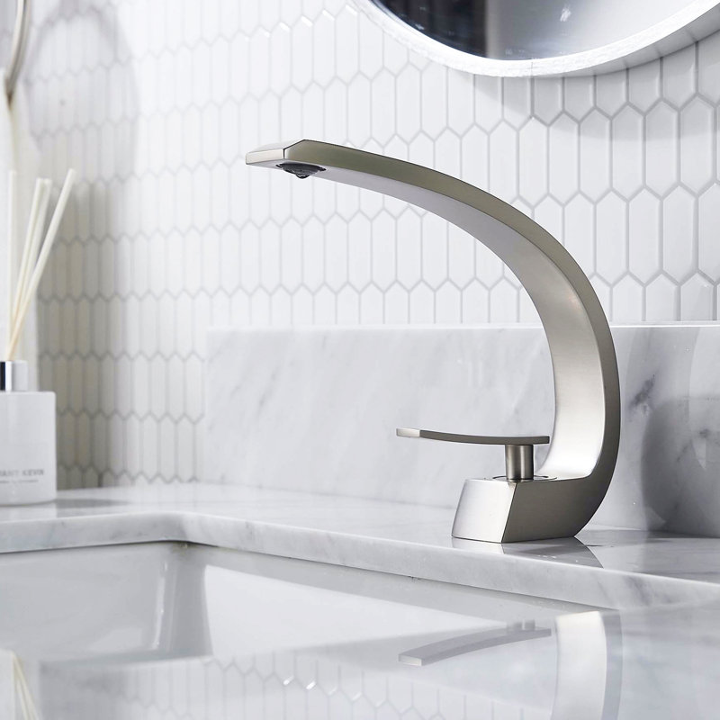 Single-Hole Single-handle Bathroom Faucet, Brushed Nickel