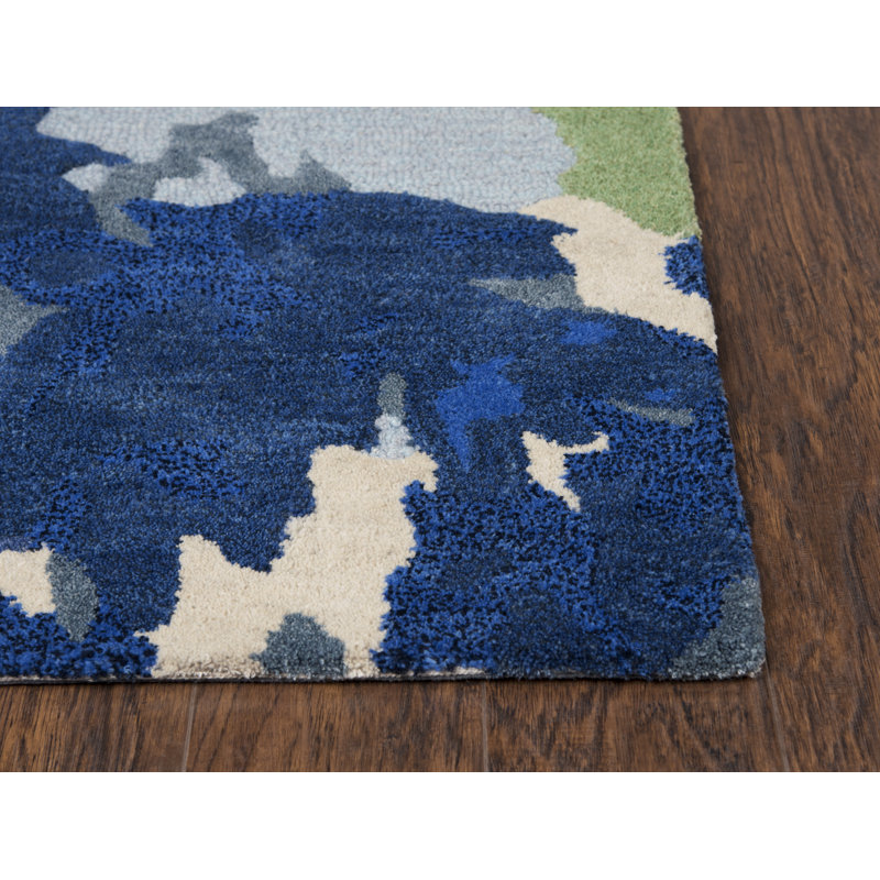 Prentice Wool Abstract Indoor Rug, Rectangle 5' x 8'