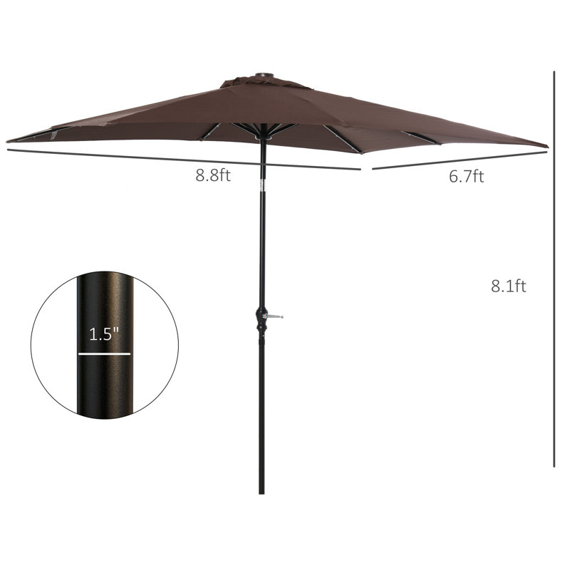 Parasol 105,6 Laplante, Brun, H 97,2 po x l 105,6 po x P 70,4 po