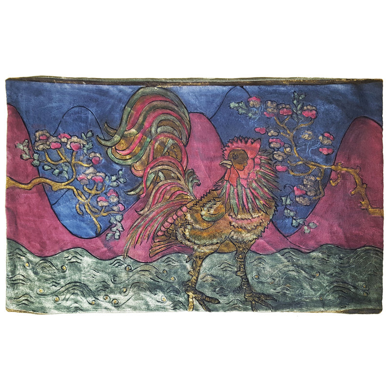 Rooster I Velvet Rectangular Pillow Cover