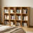 12-Cube Bookcases, Closed Back Bookshelf Storage Unit, Natural Oak Style Cabinet for Living Room Bedroom Office-916077975-916077980