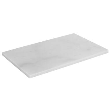 Home Basics 12 x 16 Marble Cutting Board, White, TABLETOP