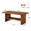 Table basse en bois massif 47,24 "