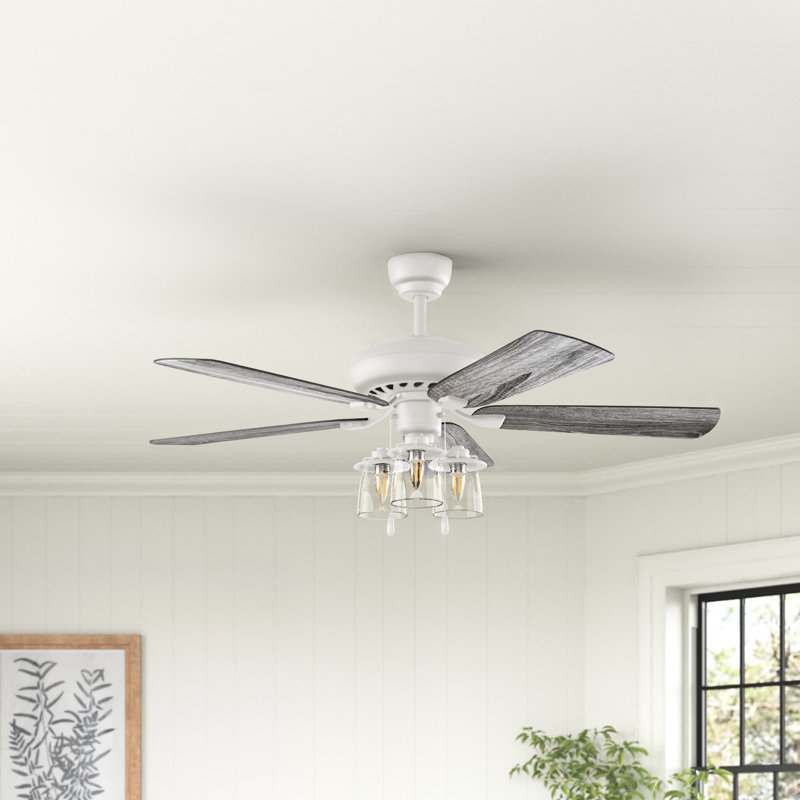 Ashby 52'' Ceiling Fan with Light Kit, Bronze, Remote