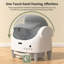 Bac à litière automatique autonettoyant pour chat avec conception à couvercle ouvert, bac à litière électrique pour plusieurs chats contrôlé par l'application, hauteur d'entrée réglable, système de sécurité multi-capteurs, comprend 1 sac poubelle-2117188038