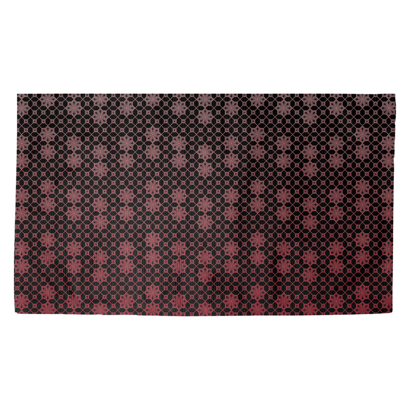 Tapis en treillis rose/noir Avicia, Rectangle 2 pi 2 po x 3 pi 4 po