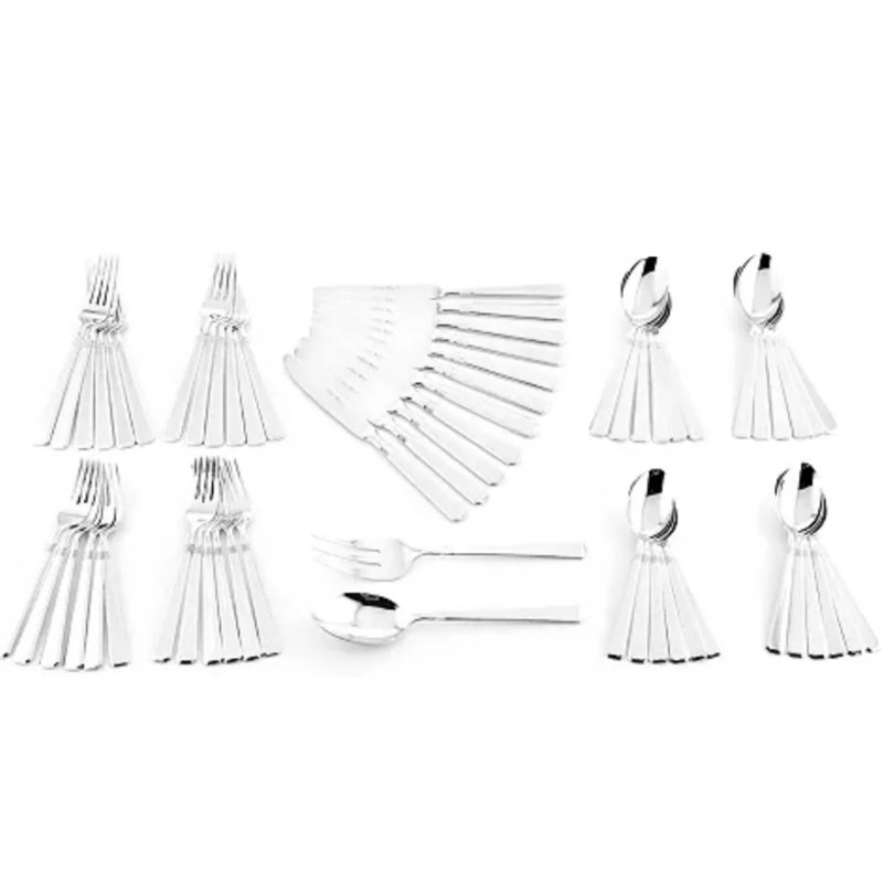 HENCKELS Henckels Metrona 62-Pc 18/10 Stainless Steel Flatware Set, Service For 12