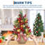 Sapin de Noël artificiel de table pré-illuminé de 61 cm (24 po) avec lumières DEL et décorations