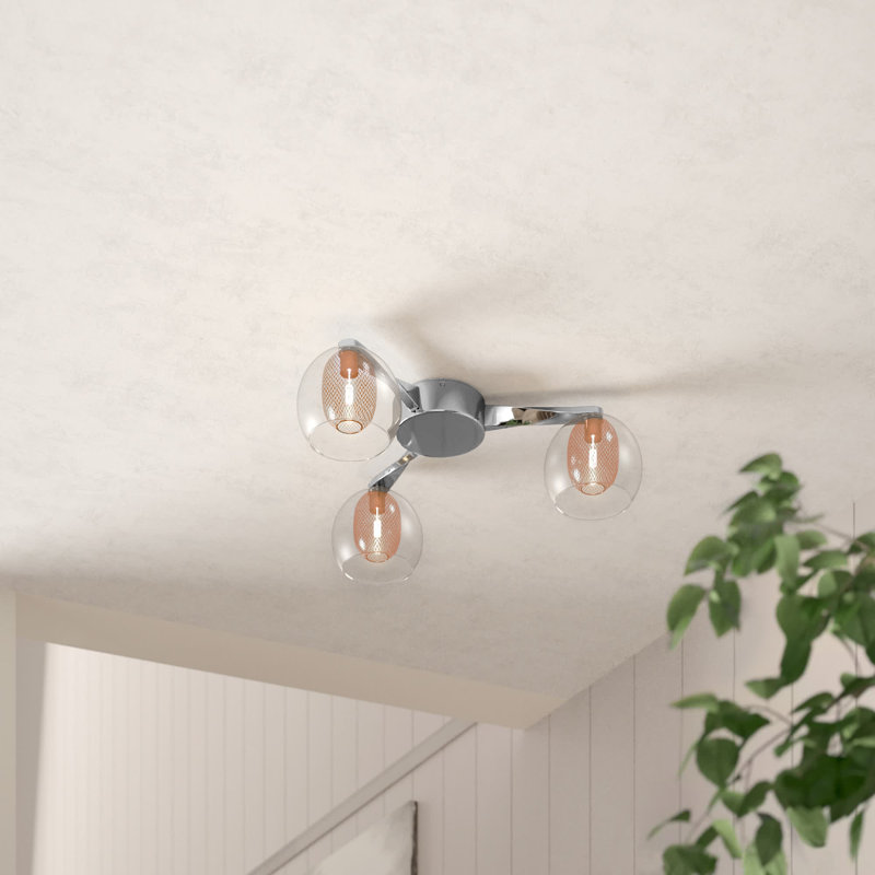 Justus Flush Mount, Copper