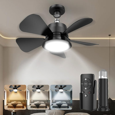Ceiling Fan Light With Remote, 5 Brightness Dimmable Ceiling Fan...