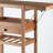 Barton Multi Storage Utility Cart with Wheels in Natural Finish, 35.30'' H X 45.05'' W X 14.60'' D