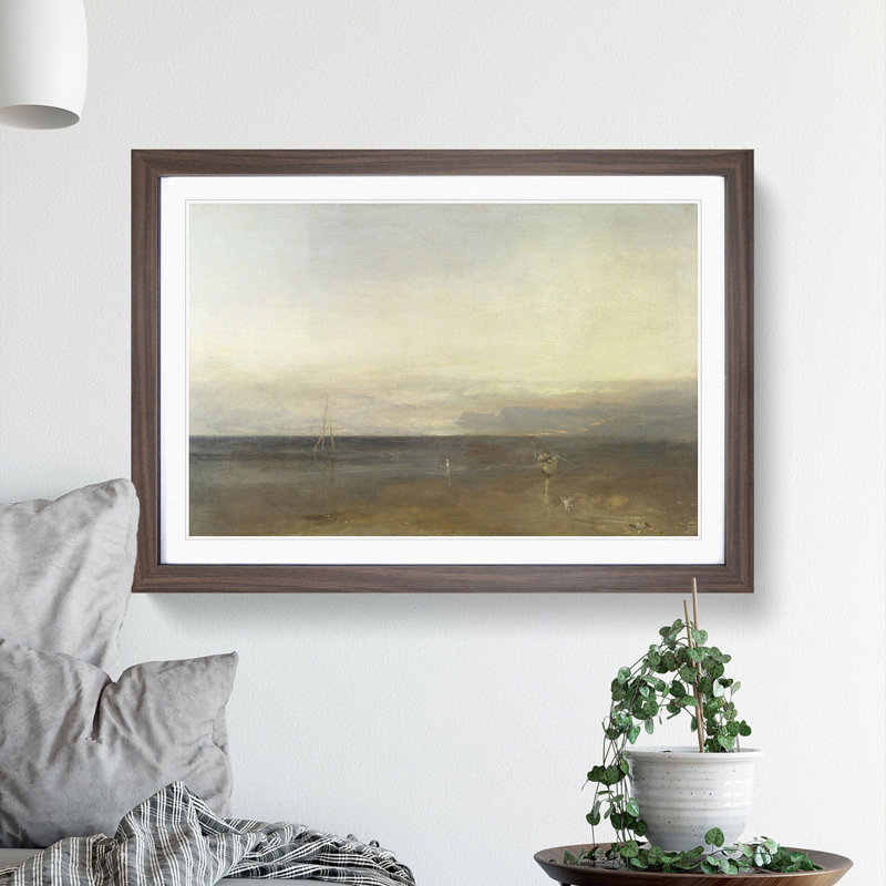 The Evening Star by Joseph Mallord William Turner - Picture Frame Painting, 27cm H x 36cm W x 2cm D, Walnut