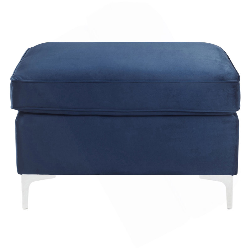 Accent Rectangle Ottoman（ONLY ONE OTTOMAN), Blue
