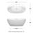 Juno 63'' x 32'' Soaking Acrylic Bathtub-52450732