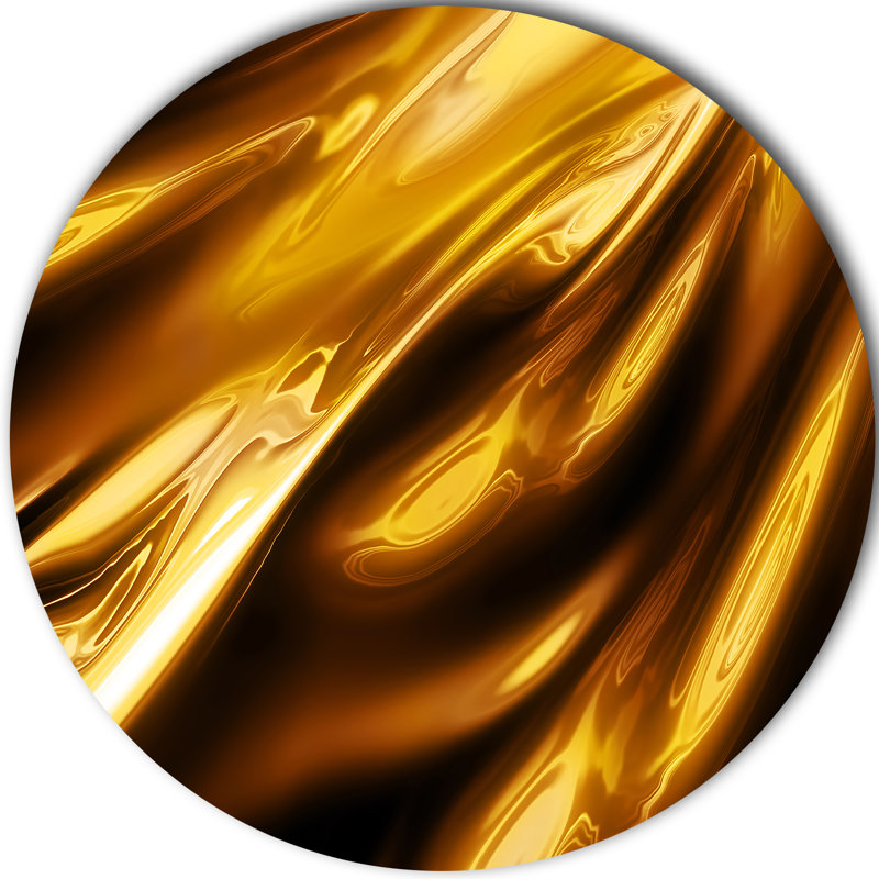 « liquid gold texture pattern », impression sur métal, H 38 po x l 38 po x P 1 po
