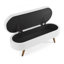 Banc de rangement repose-pieds ovale, pieds en bois d'hévéa (43,5 po x 16 po x 16 po)-1393115304