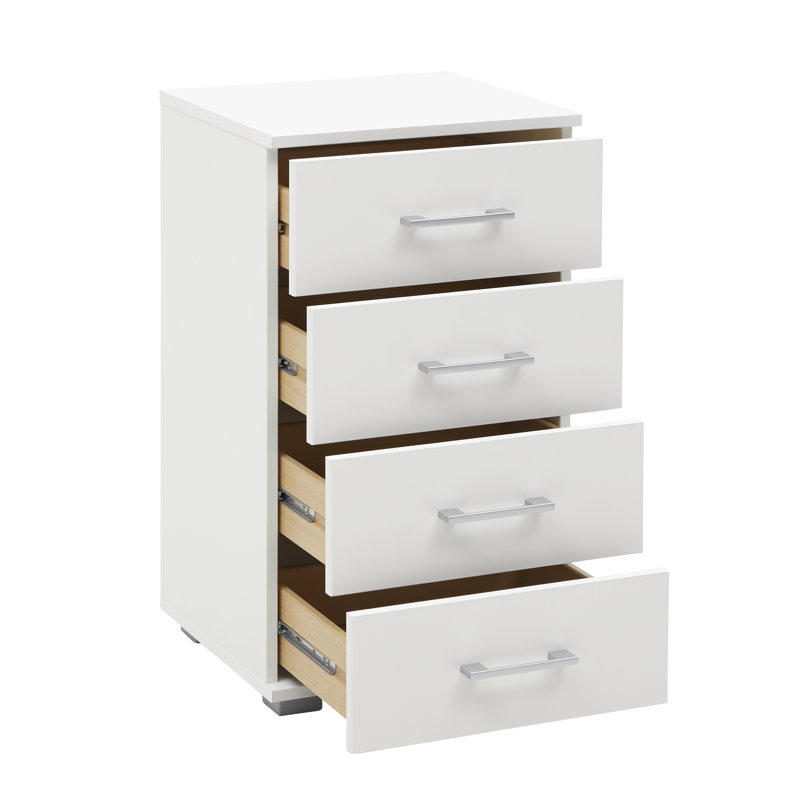 Sharma 41cm W 4 - Drawer Chest of Drawers, White