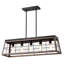 Luminaire suspendu linéaire à 5 lumières pour îlot de cuisine Harlyn