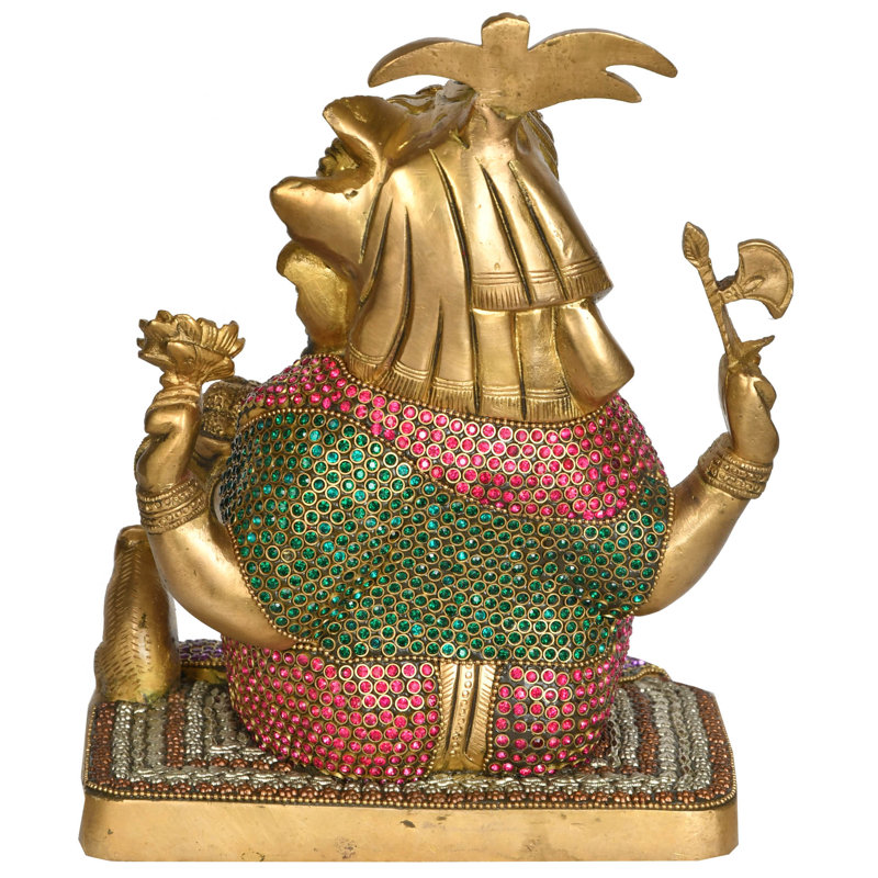 Ganesha turban décoré en laiton