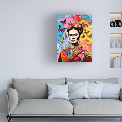 Jess Stempel Frida Butterflies Canvas Art