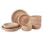 Bloomhouse Corcisa Clay 12 Piece Stoneware Reactive Glaze Dinnerware Set - Prosecco Blush Pink-174159209