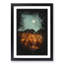 Moon Over The Mountains In Italy Paint Splash - Picture Frame Graphic Art-56922779-56922778