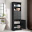 Armoire de rangement polyvalente avec 3 tiroirs et tablettes réglables, finition peinte élégante, noir