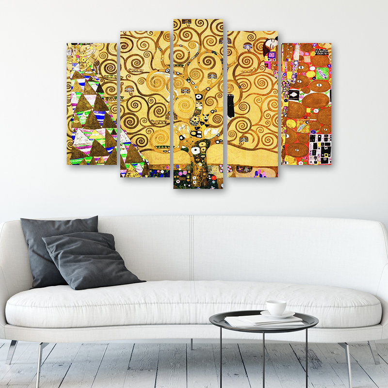 The Tree Of Life by Gustav Klimt - 5 Piece No Frame Print on Canvas