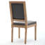 Ensemble de 2 chaises de salle à manger de style français avec dossier carré et cadre en bois massif magnifiquement sculpté pour le salon, la cuisine, le restaurant, SW1879GY, French Decor