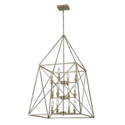 Lustre géométrique lanterne 12 lumières Tolya