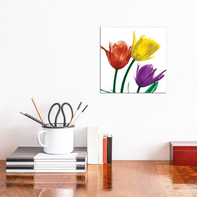 Shiny Jewel Tulips II 1 Piece Wrapped Canvas Painting