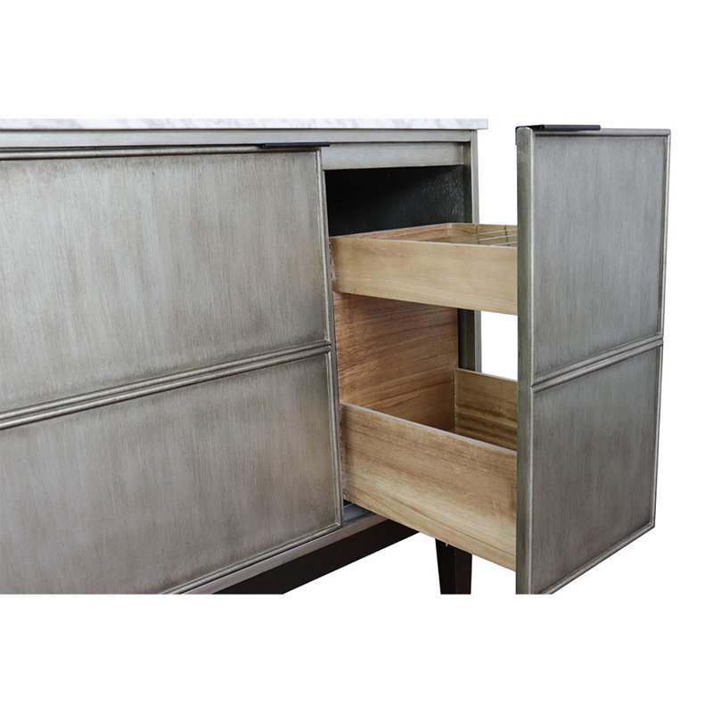 37'' Single Bathroom Vanity with Stone Top, White Quartz