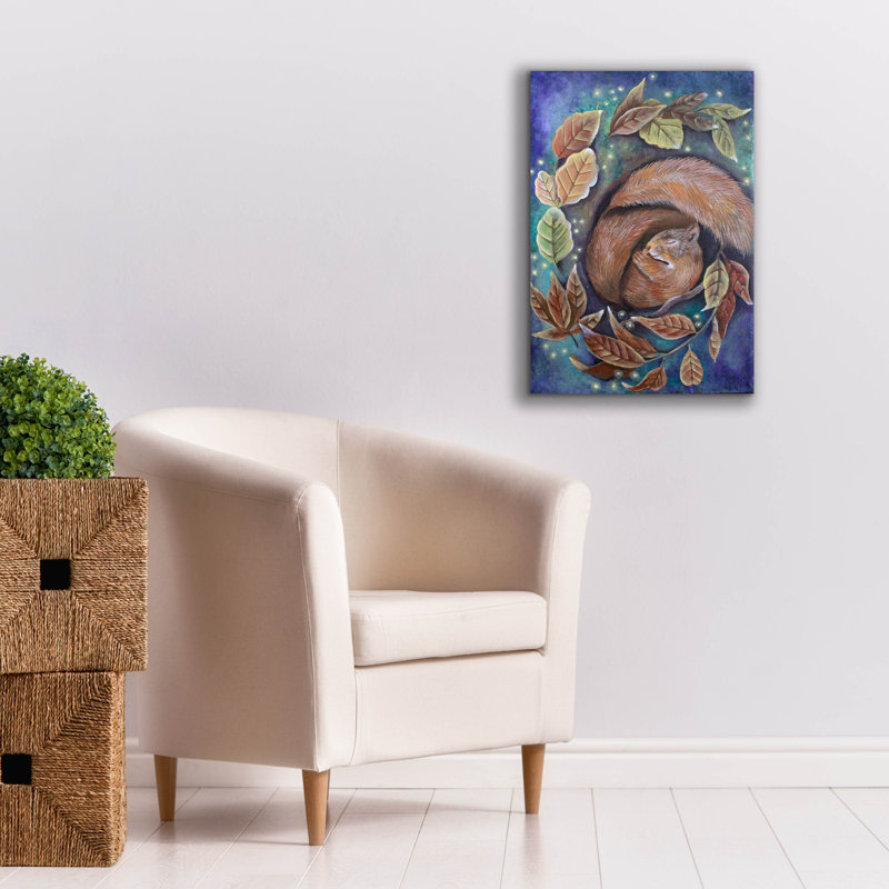 «Dreaming Squirrel» par Verena Wild, art mural sur toile, 18 po x 26 po