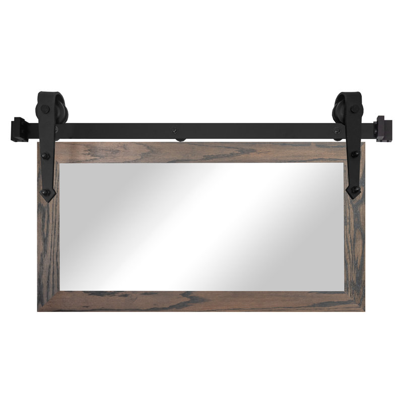 Miroir Gracie Oaks, Gris carbone, 18 po x 33 po