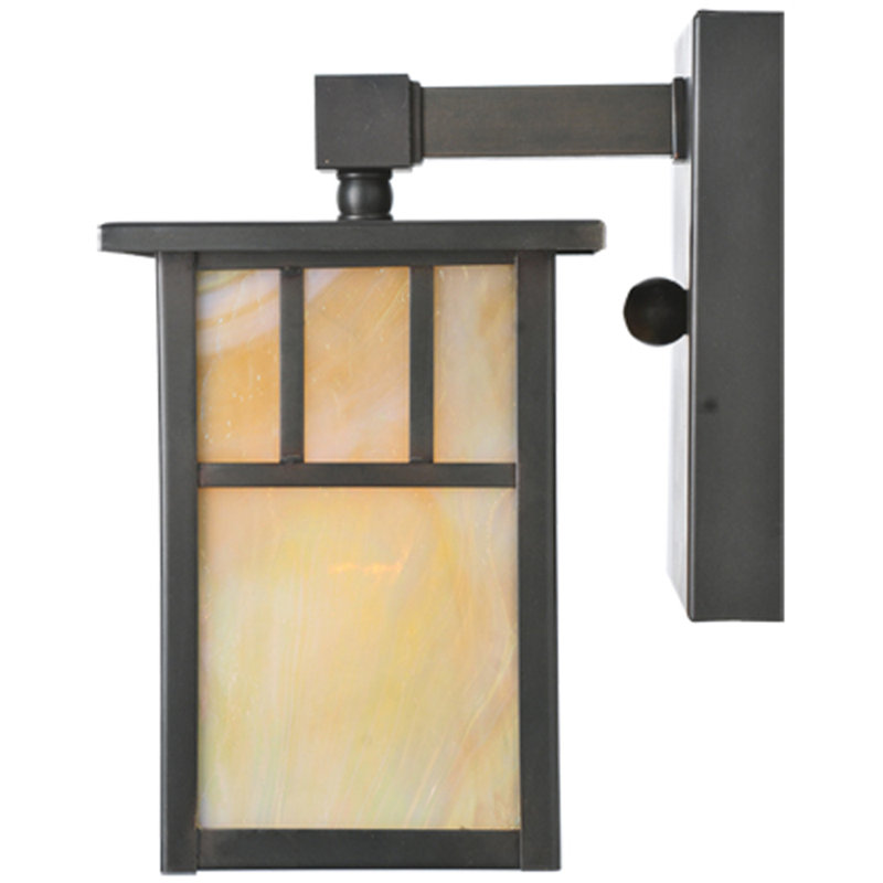 1 - Light Outdoor Wall Lantern, 8.5" H x 5" W x 7" D