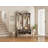 53"W Hall Tree and Shoe Storage Bench with Shelves,Cubbies and Coat Hooks for Foyer, Mudroom, or Entryway-59584230
